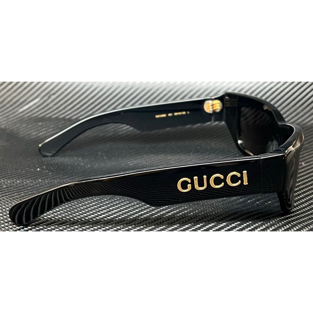 Gucci Gold Emblem Men Sunglasses - Picture 4 of 5